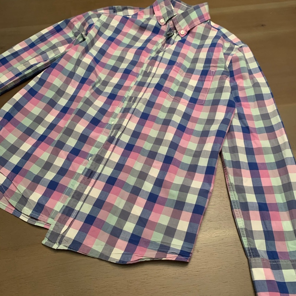 Long sleeved boys dress shirt
